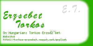 erzsebet torkos business card